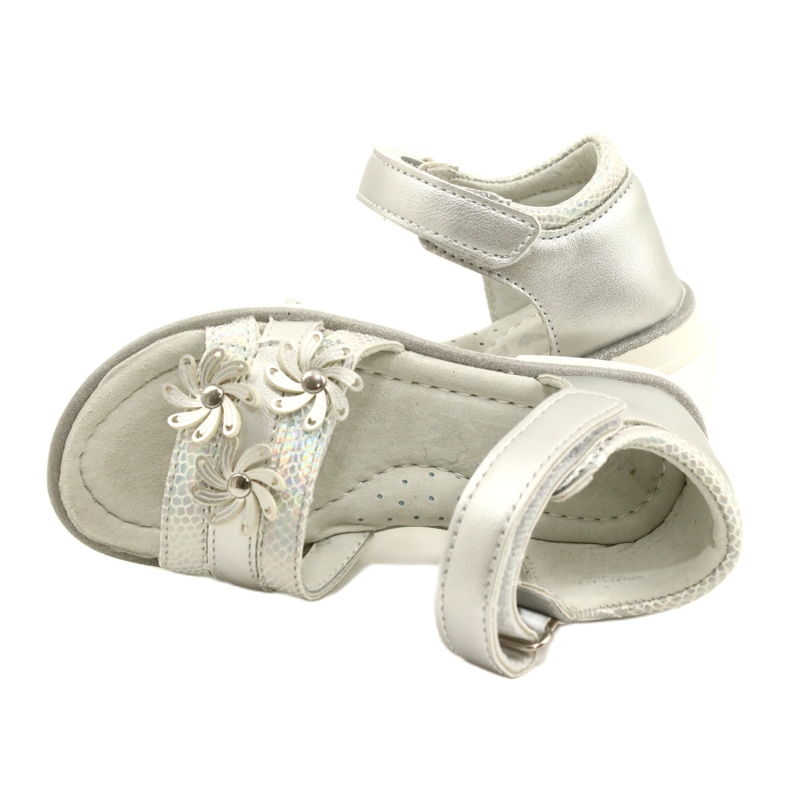 Evento Sandali per ragazze con fiori 22Z23-4792 argento 6