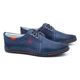 Polbut Scarpe da uomo in pelle 343 blu navy 2