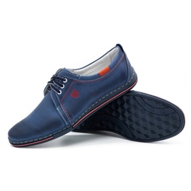Polbut Scarpe da uomo in pelle 343 blu navy 3