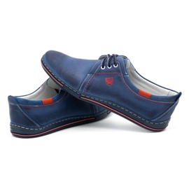 Polbut Scarpe da uomo in pelle 343 blu navy 5