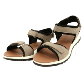 Comodi sandali sportivi Caprice 28711-28 334 Taupe Nubuc beige nero 2