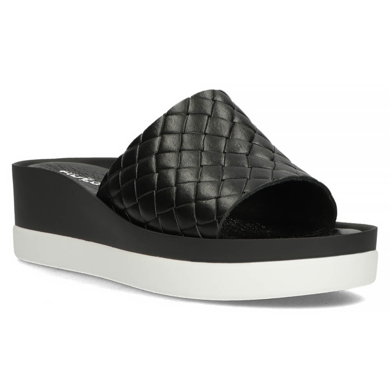 Ciabatte in pelle Filippo 40245 nere nero 1