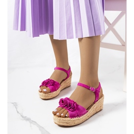 Espadrillas rosa sulla piattaforma Straden 1