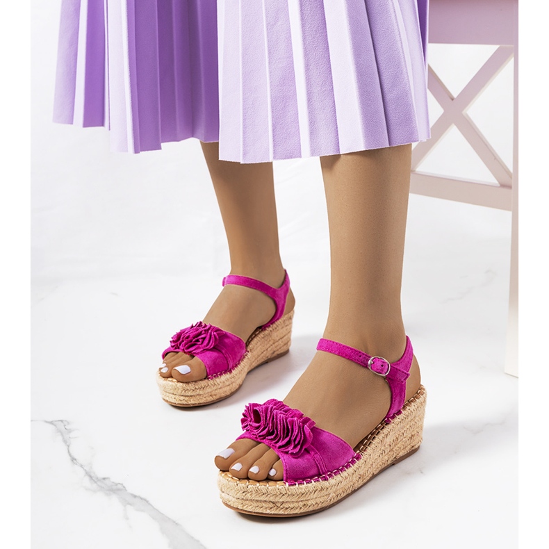 Espadrillas rosa sulla piattaforma Straden 1