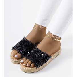 Ciabatte nere sulla piattaforma Susanna nero 1