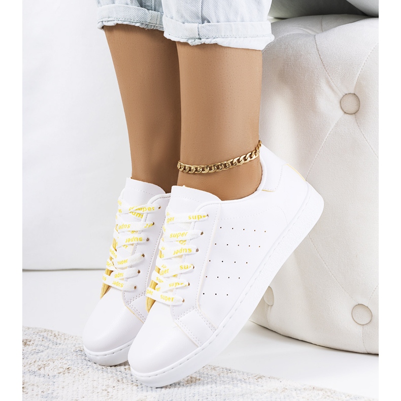 Scarpe sportive Koho bianche e gialle bianca 1