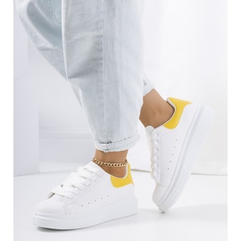 Sneakers Parras bianche e gialle da donna bianca giallo 1