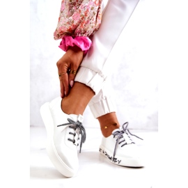 S.Barski Sneakers In Pelle Da Donna Sulla Piattaforma Bianche Marien bianco 2