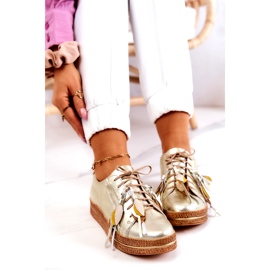 Maciejka 04550-25 Scarpe in pelle dorata d'oro 5