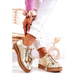 Maciejka 04550-25 Scarpe in pelle dorata d'oro 3