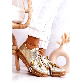 Maciejka 04550-25 Scarpe in pelle dorata d'oro 1