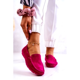 Mocassini da donna in camoscio Big Star JJ274656 Fucsia rosa 1