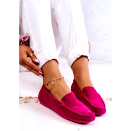 Mocassini da donna in camoscio Big Star JJ274656 Fucsia rosa 4