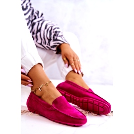 Mocassini da donna in camoscio Big Star JJ274656 Fucsia rosa 5