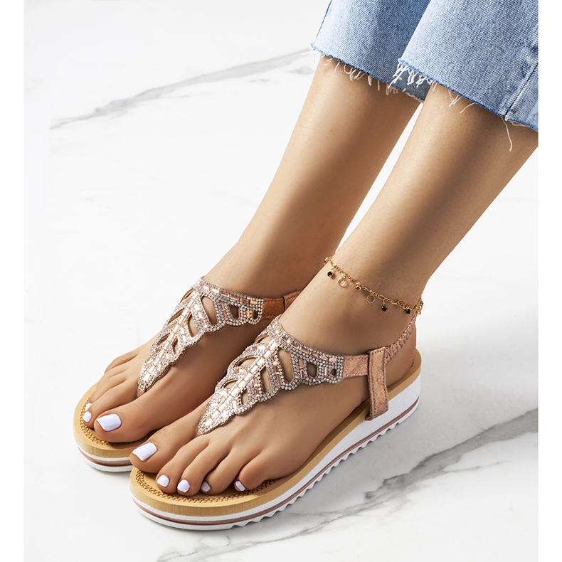 Sandali rosa con plateau Ahola 1
