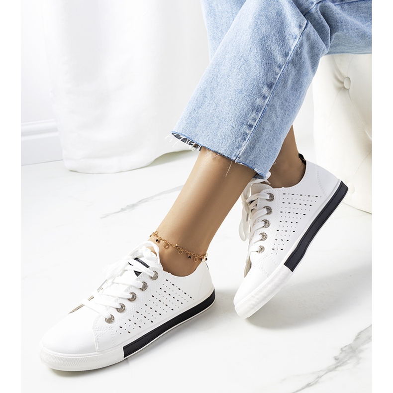 Sneakers Tuuri da donna bianche e nere bianca nero 1