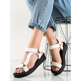 Cm Paris Sandali Bianchi Sulla Piattaforma bianco nero 1