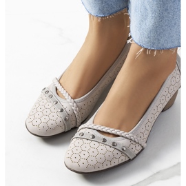 Décolleté Hernandez traforate grigie grigio 1