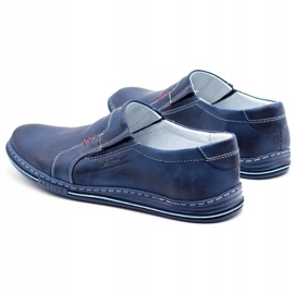 Polbut Scarpe da uomo in pelle 334 blu navy 1