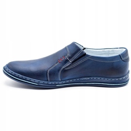 Polbut Scarpe da uomo in pelle 334 blu navy 2