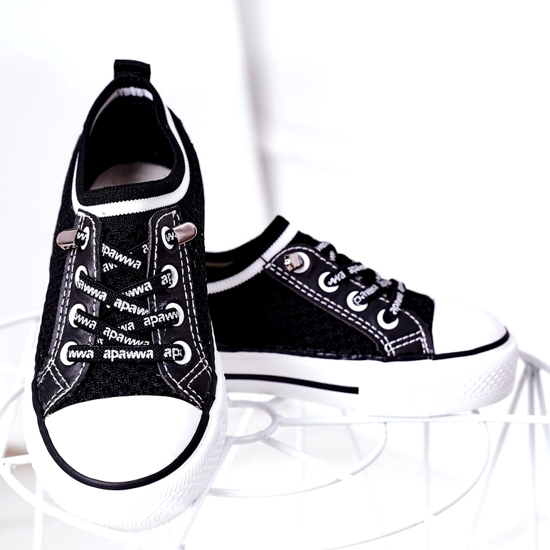 Apawwa Sneakers per bambini Airy Black Kids Club nero 3