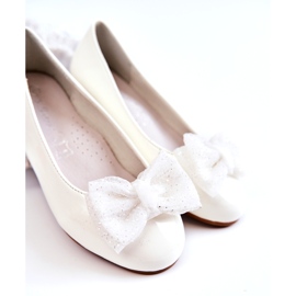 S.Barski Ballerine Laccate Per Bambini Con Fiocco Bianco Zolly 2