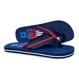 Infradito da uomo Big Star FF174478 Blu navy 4
