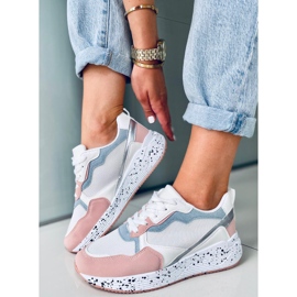 Sneakers Truth White da donna bianco blu rosa argento 1