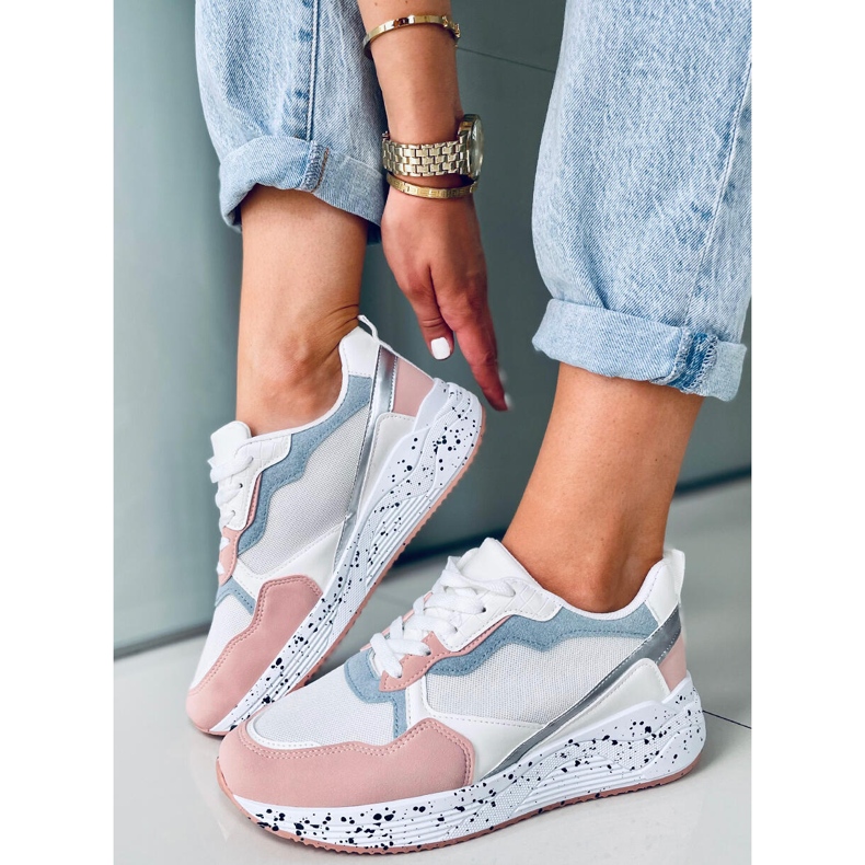 Sneakers Truth White da donna bianca blu rosa d'argento 1