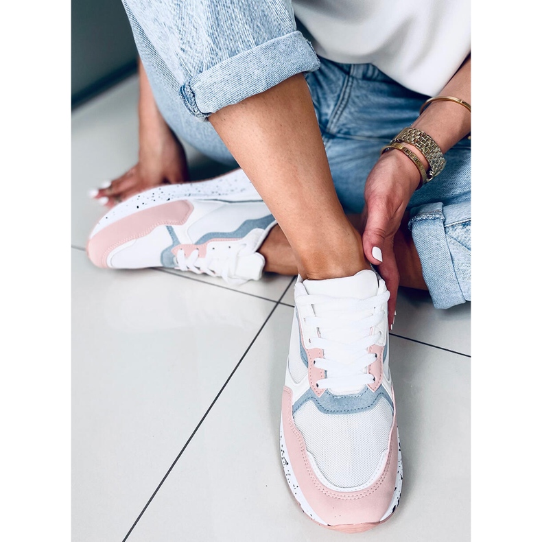 Sneakers Truth White da donna bianca blu rosa d'argento 2