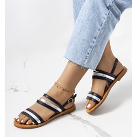 Sandali Hibbins da donna neri nero argento 1