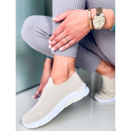Scarpe sportive a calzino Bloom Beige 2