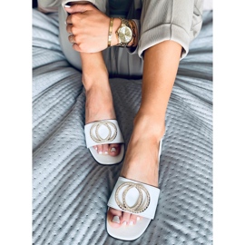 Ciabatte da donna Allor White bianco 1