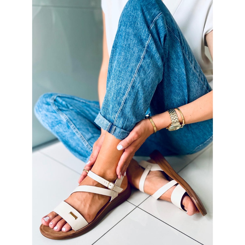 Sandali da donna Beige Foglia 1