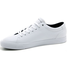 Scarpe Tommy Hilfiger Corporate Logo Leather Vulc M FM0FM04076 bianca 1