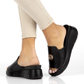 Ciabatte in pelle Filippo DK3596/22 Bk nere nero 6