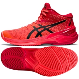 Scarpe da pallavolo Asics Sky Elite Ff Mt Tokyo W 1052A048 701 arance e rossi 1