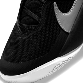 Nike Team Hustle D 10 Grande scarpa da basket Jr CW6735 004 scarpa da basket nero argento 3