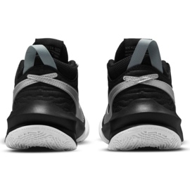 Nike Team Hustle D 10 Grande scarpa da basket Jr CW6735 004 scarpa da basket nero argento 4