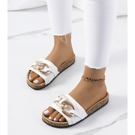 Ciabatte bianche con catena Derbi bianco 2