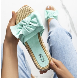 Ciabatte verdi con fiocco Avi verde 1