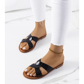 Pantofole Dinka nere eleganti nero 1