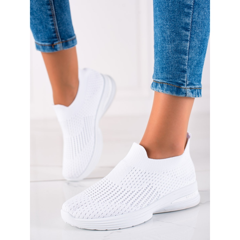 Scarpe sportive slip-on bianco 1