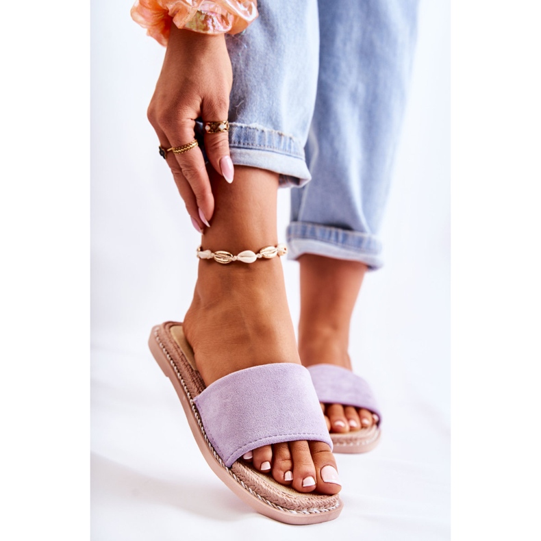 FJ1 Ciabatte da donna in camoscio Sunset Purple viola 1