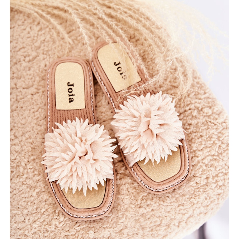 FJ1 Ciabatte Da Donna In Camoscio Con Decoro Giorgia Beige 1