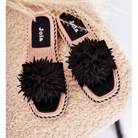 FJ1 Ciabatte Da Donna In Pelle Scamosciata Con Decorazione Giorgia Nera nero 1