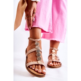 Sandali Da Donna Con Cintura Decorativa Beige Seila 1
