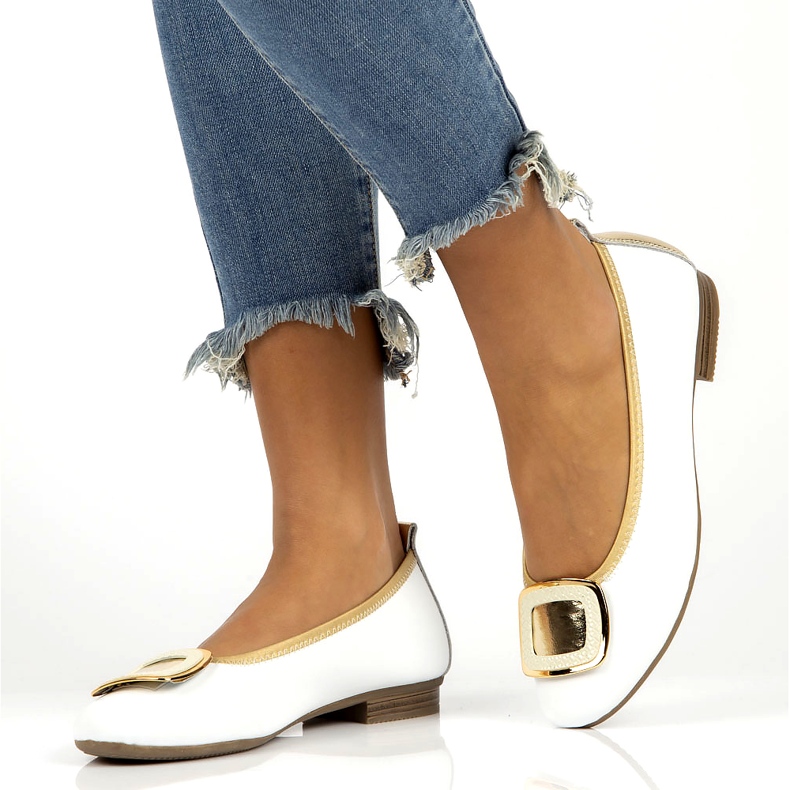 Scarpe in pelle con decoro Filippo DP3661/22 Wh bianco 7