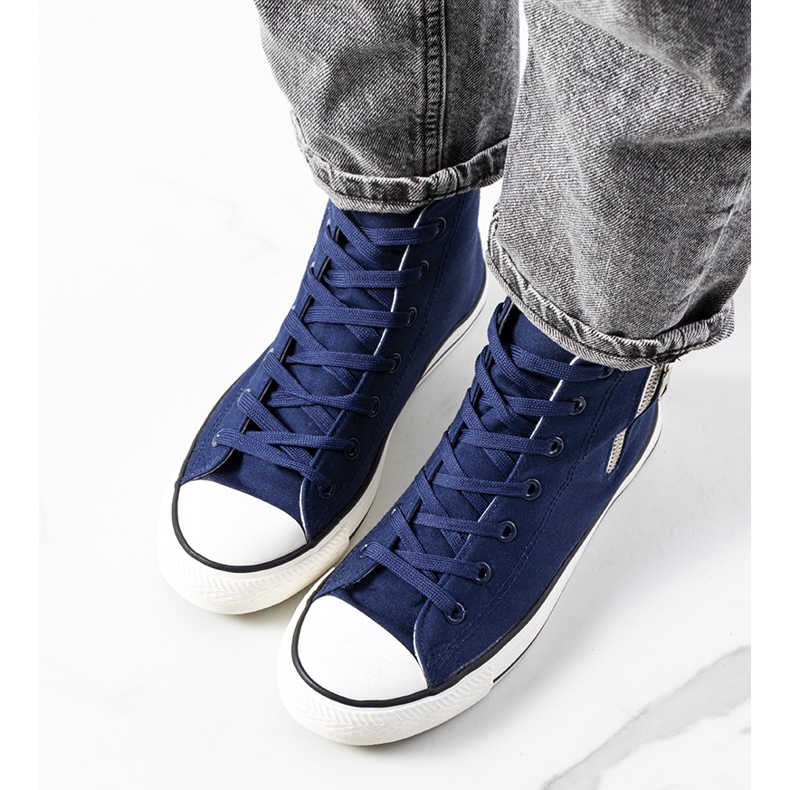 Sneaker Vicola blu navy alla caviglia 1
