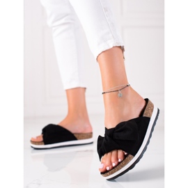 Marquiz Pantofole Sulla Piattaforma Con Fiocco nero 1